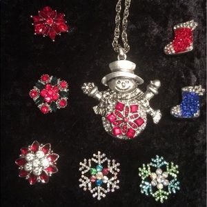 Snowman snap jewelry
